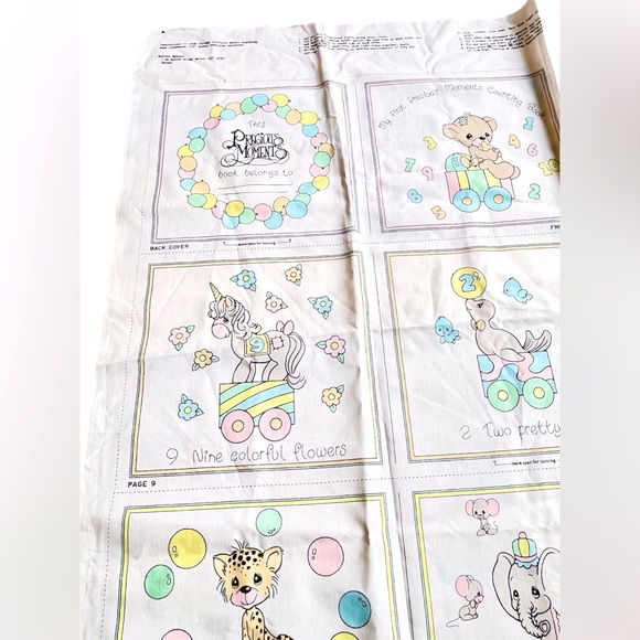 RARE Vintage Precious Moments Fabric Book Panel - Picture 3 of 8